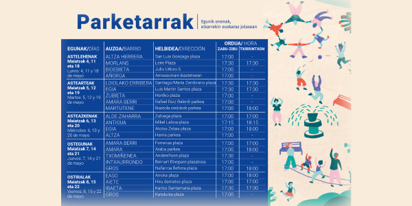 Parketarrak, euskara en el parque